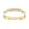 Bague Femme Alliance OR 750/1000 bicolore et diamants