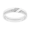 Bague Femme Alliance OR 750/1000 blanc et diamants