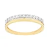 Bague Femme Alliance OR 375/1000 Bicolore et Oxydes EDO09SA78BZ