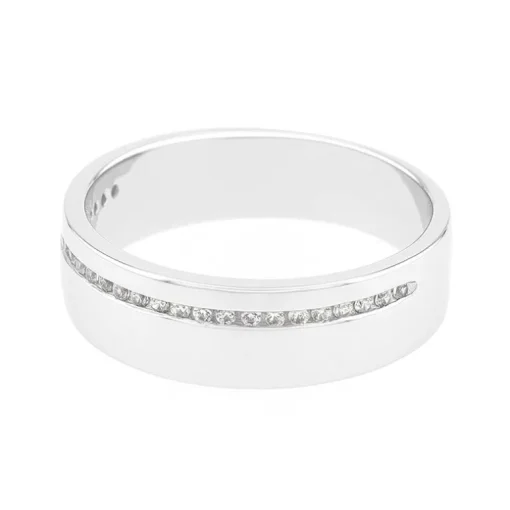 Bague femme alliance OR 750/1000 Blanc et diamants