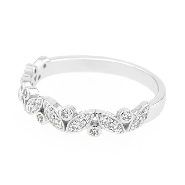 Bague Femme Alliance OR 750/1000 blanc et diamants