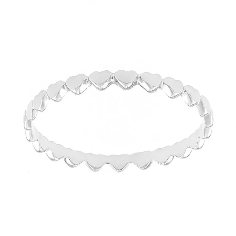 Bague Femme coeurs EDORA OR 375/1000 blanc EDO9K11299GR