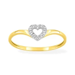 Bague Femme EDORA OR 375/1000 Oxyde de Zirconium
