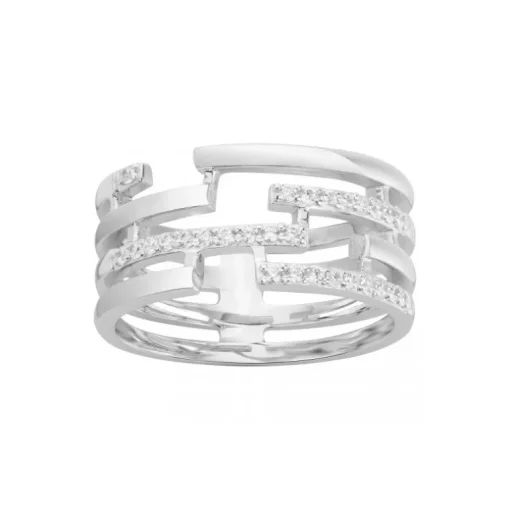 Bague femme empierrée EDORA ARGENT 925/1000 et Oxydes