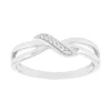bague femme entrelacée EDORA OR 375/1000 blanc et oxydes