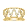 bague femme fantaisie EDORA PLAQUE OR et oxydes