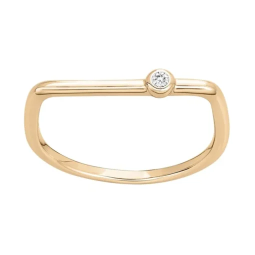 Bague Femme Funambule La Garçonne Plaqué OR et diamant