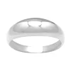 Bague Femme Jonc Bombé OR 750/1000 Blanc