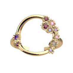 Bague Femme LES CADETTES FLEUR DE CACTUS Laiton Doré