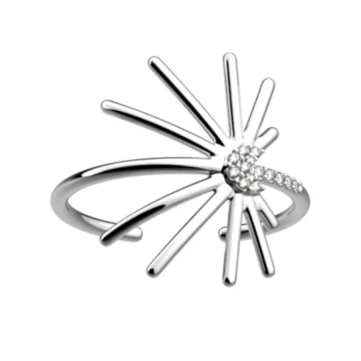 Bague Femme LES CADETTES PALMIFLORE Laiton Argenté