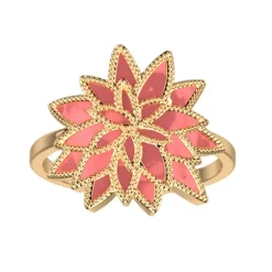 Bague Femme LES CADETTES CORAL Laiton Doré