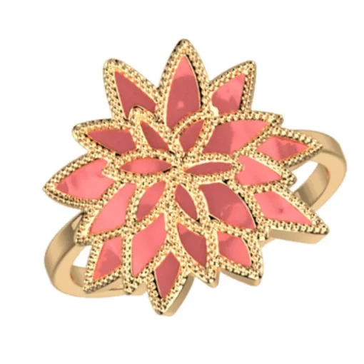 Bague Femme LES CADETTES CORAL Laiton Doré