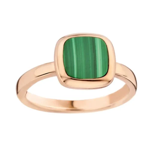 Bague Femme ONE MORE Pantelleria OR 750/1000 Rose avec Malachite