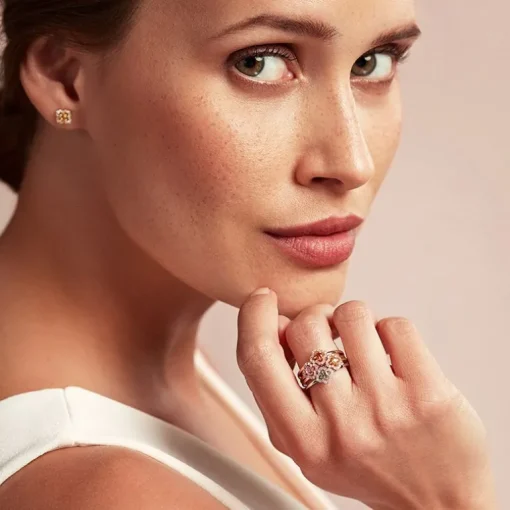 Bague Femme One More Salina OR Blanc 750/1000 avec Saphir Vert et Diamants