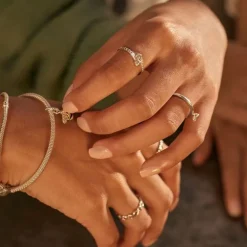 Bague Femme Pandora Moments Deux Cœurs Scintillants 191023CZ