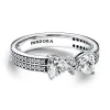 Bague Femme Pandora Timeless Double Rang Nœud Scintillant 193552C01