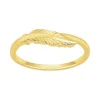 bague femme plume EDORA PLAQUE OR