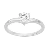 Bague Femme Solitaire ARGENT 925/1000 et Oxyde