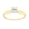 Bague Femme Solitaire OR 375/1000 Jaune et Oxyde