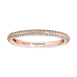 Bague Femme Taille 52 PANDORA ME PAVÉE Doré Rose 14 Carats