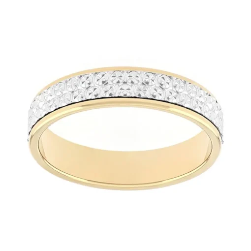 Bague Mixte Alliance EDORA OR 750/1000 Bicolore Diamantée EDO3363340.750MILL