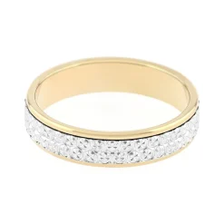 Bague Mixte Alliance EDORA OR 750/1000 Bicolore Diamantée EDO3363340.750MILL