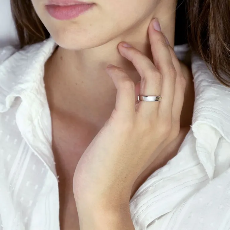 Bague Mixte Alliance OR 750/1000 bicolore