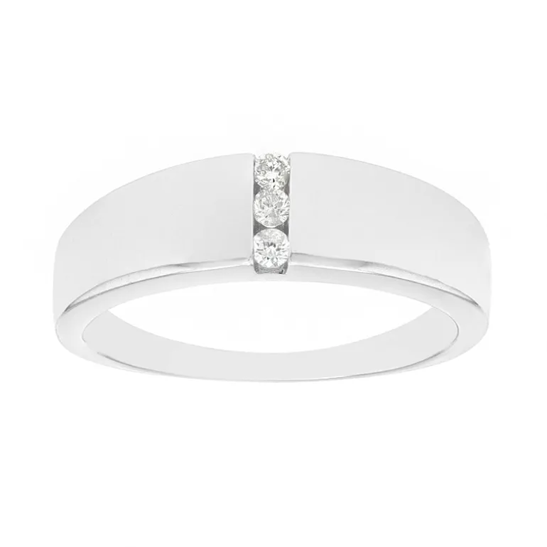 Bague Trilogie Femme EDORA OR 375/1000 Blanc Diamant