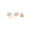 Boucles d'Oreilles Enfant Puces EDORA COLLECTION ESSENTIAL Or Jaune 750/1000 Perles de Culture