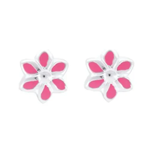Boucles d'Oreilles Enfant Puces EDORA ARGENT 925/1000 Fleurs EDO335229