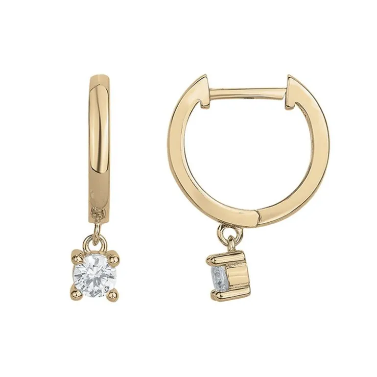 Boucles d'Oreilles Femme Créoles EDORA PLAQUE OR Jaune et Oxydes EDO66400076