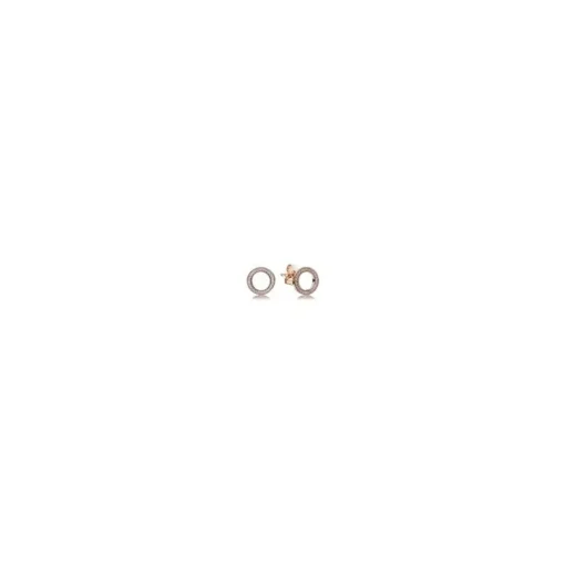 Boucles d'Oreilles Femme CERCLES SCINTILLANTS Doré Rose 14 Carats