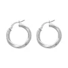 Boucles d'Oreilles Femme Créoles OR 375/1000 Blanc