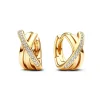 Boucles d'Oreilles Femme Créoles Pandora Signature Pavé Croisées 263150C01