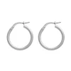 Boucles d'Oreilles Femme Créoles OR 375/1000 Blanc