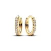 Boucles d'Oreilles Femme Créoles Pandora dorées à l'or 585/1000e Enveloppantes Scintillantes 263015C01