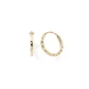 Boucles d'Oreilles Femme Créoles 10mm EDORA COLLECTION ESSENTIAL CISELÉE Or Jaune 750/1000