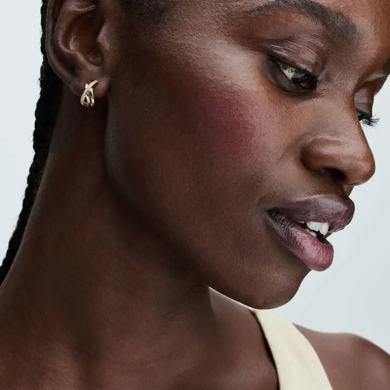 Boucles d'Oreilles Femme Créoles Pandora Signature Pavé Croisées 263150C01