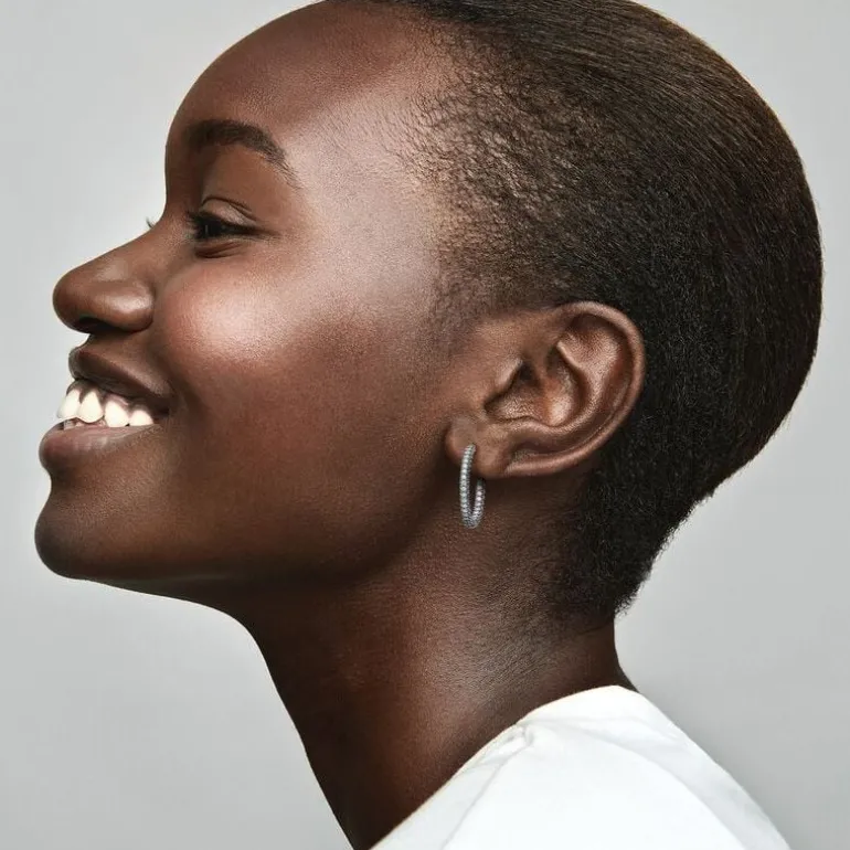 Boucles d'Oreilles Femme Créoles Pandora Timeless Simple Rang Pavées 293016C01