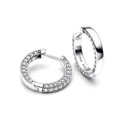 Boucles d'Oreilles Femme Créoles Pandora Timeless Simple Rang Pavées 292624C01