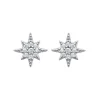 Boucles d'Oreilles Femme Puces EDORA COLLECTION HARMONY Argent 925/1000 Rhodié Oxydes de Zirconium