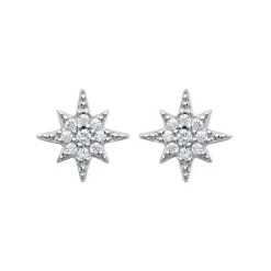 Boucles d'Oreilles Femme Puces EDORA COLLECTION HARMONY Argent 925/1000 Rhodié Oxydes de Zirconium