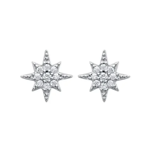 Boucles d'Oreilles Femme Puces EDORA COLLECTION HARMONY Argent 925/1000 Rhodié Oxydes de Zirconium