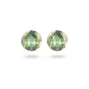 Boucles d'Oreilles femme puces swarovski Stilla métal doré et cristaux verts