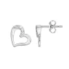 Boucles d'Oreilles Femme Puces Coeurs EDORA ARGENT 925/1000 et Oxydes