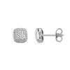 Boucles d'Oreilles Femme Puces Carrés EDORA ARGENT 925/1000 et Oxydes