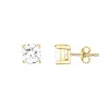Boucles d'oreilles femme puces EDORA PLAQUE OR et oxydes