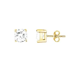 Boucles d'oreilles femme puces EDORA PLAQUE OR et oxydes