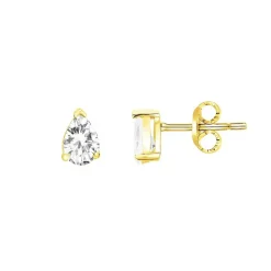 Boucles d'oreilles femme puces EDORA PLAQUE OR et oxydes
