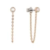Boucles d'oreilles femme pendantes CALVIN KLEINCALVIN KLEIN LINKED acier doré rose et cristaux